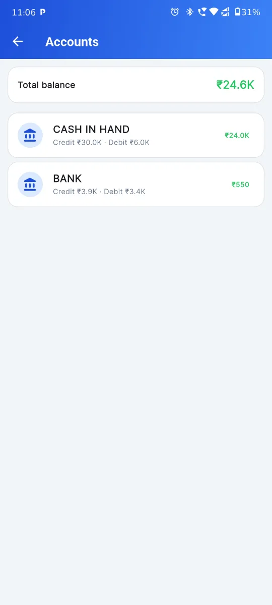 Accounting on Apna School admin app